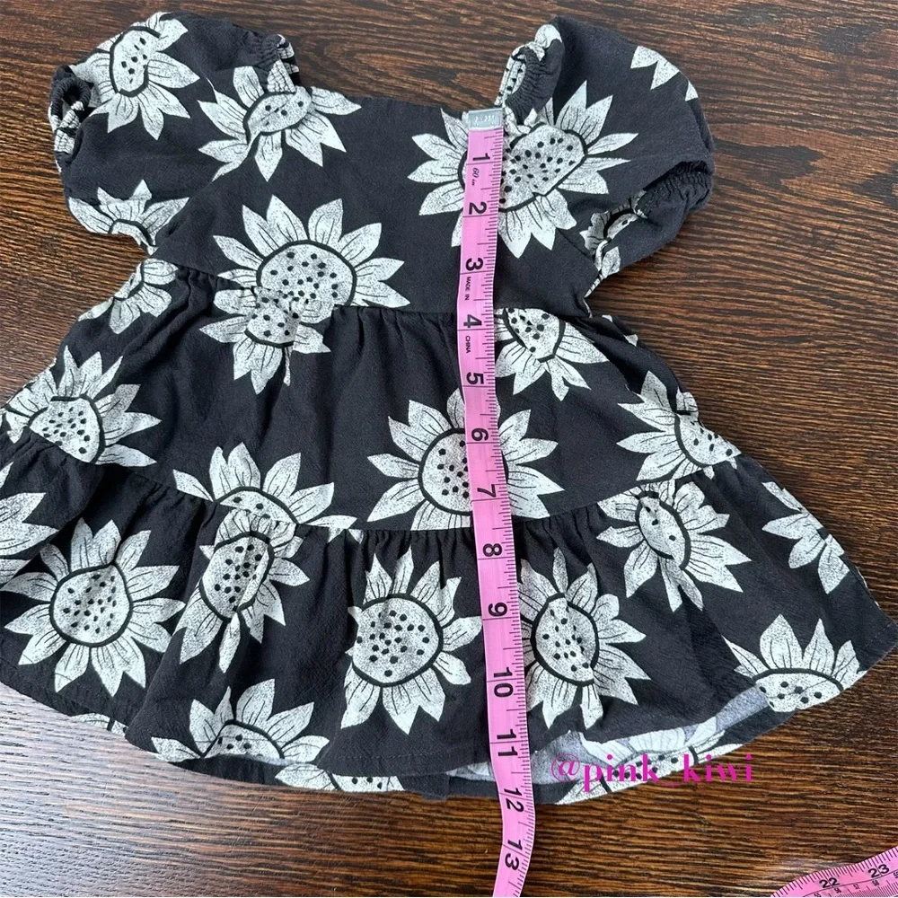 Little Co by Lauren Conrad Black and White Organic Tiered Baby Dress